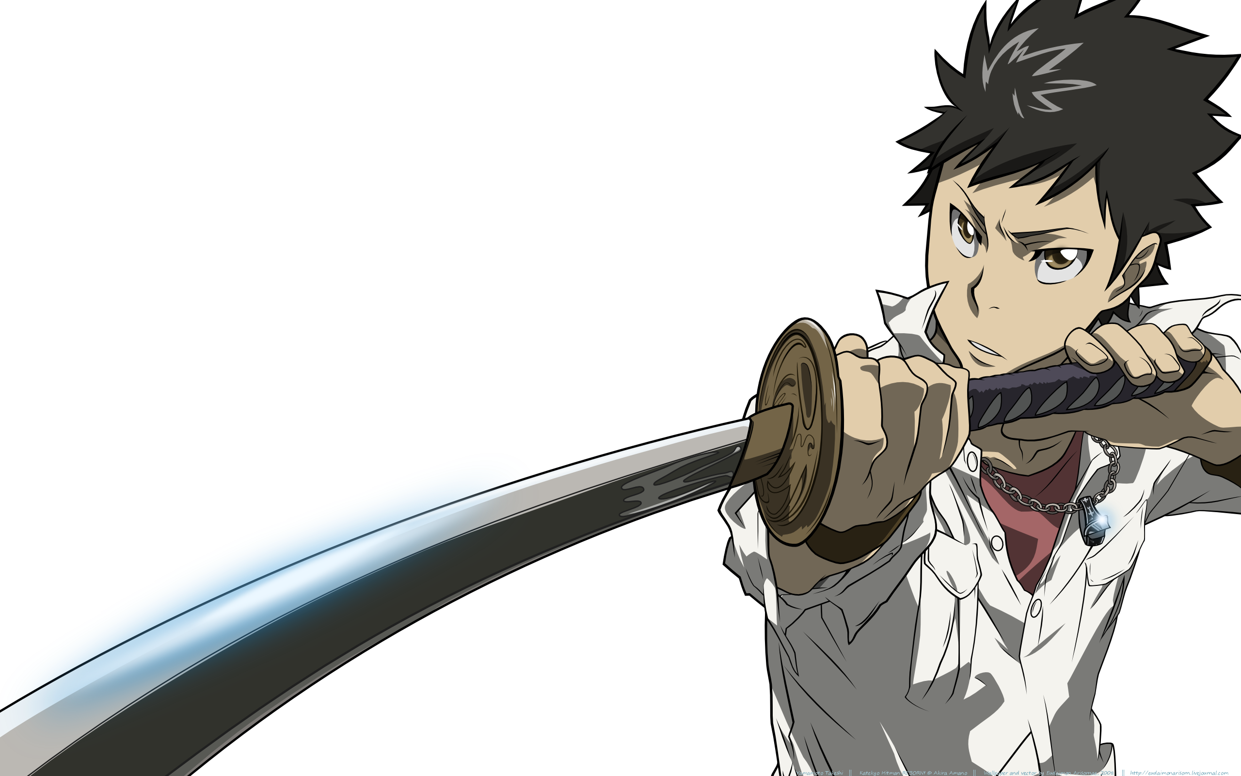 katekyo hitman reborn! yamamoto takeshi male vector trace watermark